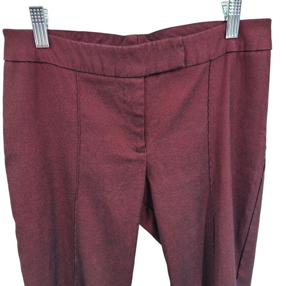 Vintage 90s Flare Pants 10 Oxblood Form Fitting Stretch Retro 70's Disco Gothic - Picture 3 of 10